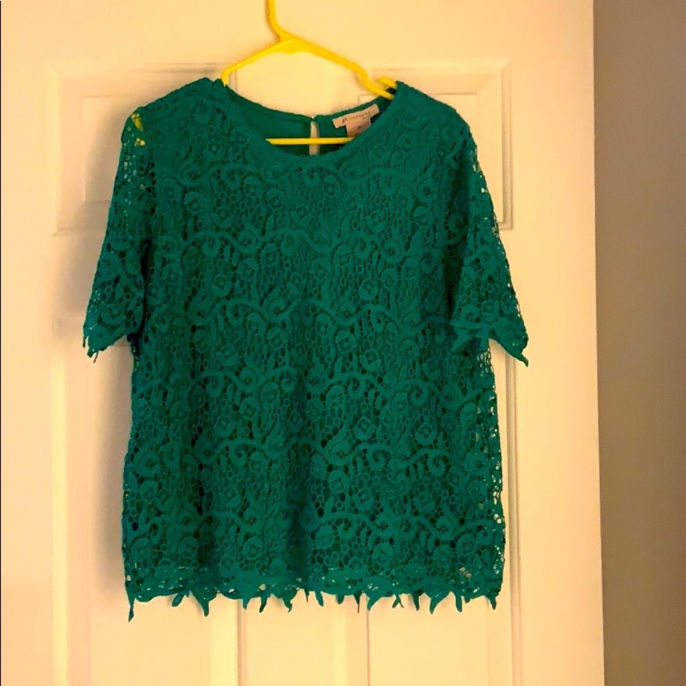 NWT Philosophy Green Lace Blouse